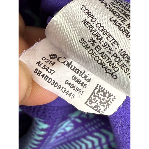 Columbia‎ Sportswear Sweatshirt Fleece Geometric Winter Print Blue Womens XL GUC - Picture 5 of 7
